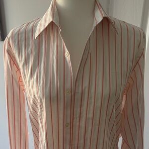 Boss Men's Shirt - White and Peach 39, 15.5
